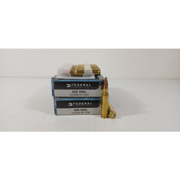 AMMO: 30X FEDERAL .308 WIN - 150GR - SP