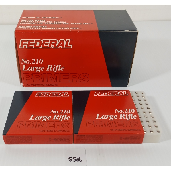 PRIMERS: APPROX 1000X FEDERAL NO. 210 LARGE RIFLE PRIMERS