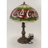 Image 3 : STAINED GLASS COCA-COLA TABLE LAMP