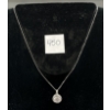 Image 1 : SIMULATED DIAMOND PENDANT ON STERLING SILVER CHAIN