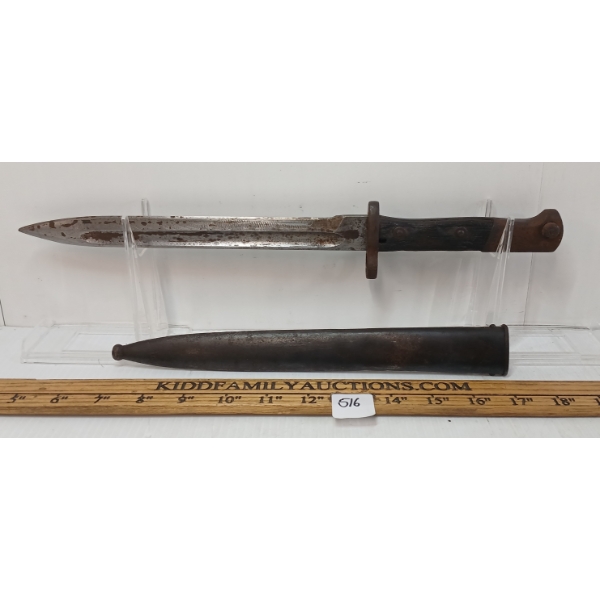 WWI CHILEAN M-1912 BAYONET W/ SCABBARD