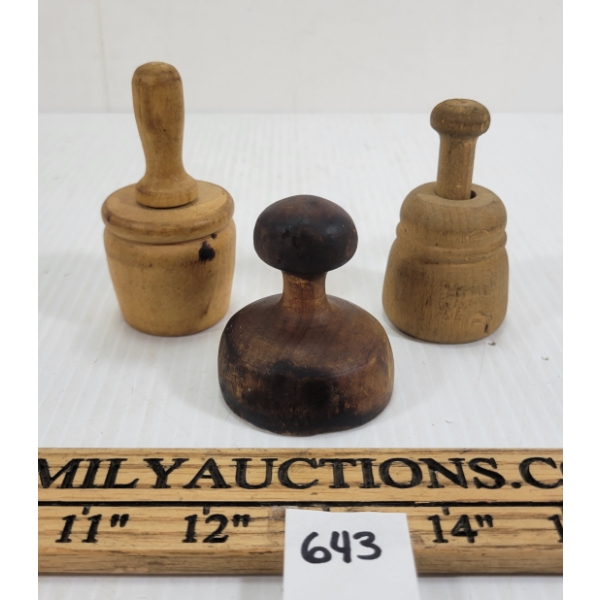 LOT OF 3 - BUTTER PRESSES