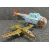 Image 2 : LOT OF 2 - TIN LITHO R.C.A.F. HELIOCOPTER & ERTL DIECAST JET