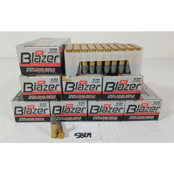 AMMO: APPROX 400X CCI BLAZER .22 LR - 40GR - SPEER