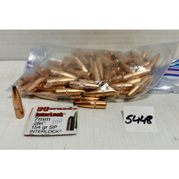 BULLETS: 100X 7 MM 154GR. 