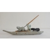 Image 9 : KAYAKER & HUNTER SEAL HUNTING BY ISAAC SALA - STONE & WOOD W/ SINEW