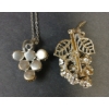 Image 4 : LOT OF 2 - BLUE TONED RHINESTONE GRAPE BROOCH & NECKLACE