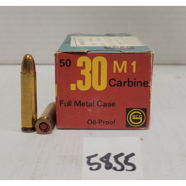 AMMO: 50X CENTURY ARMS .30 M1 CARBINE FMJ