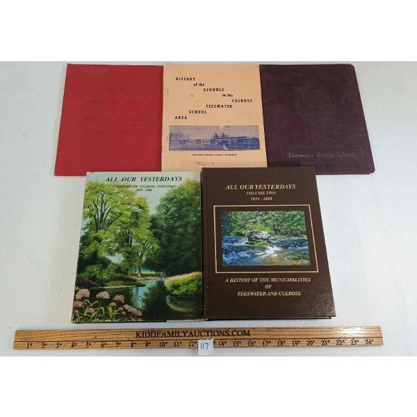 LOT OF 5 - TEESWATER & CULROSS TOWNSHIPS PUBLICATIONS - INCL "ALL OUR YESTERDAYS"