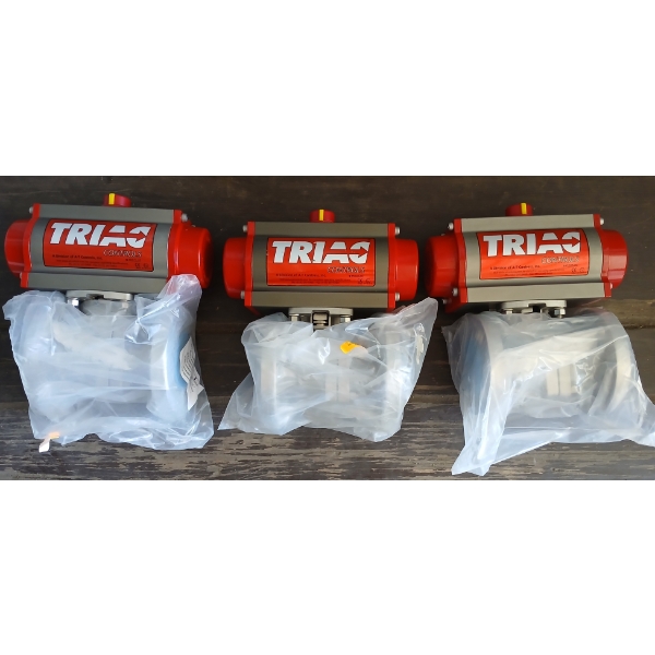LOT OF 3 - TRIAD RACK & PINION ACTUATORS - AS NEW