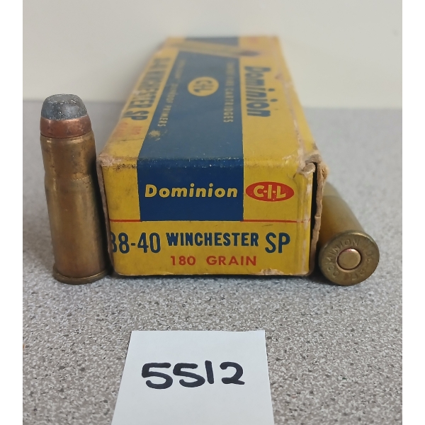 AMMO: 20X DOMINION .38-40 WIN - 180GR - SP 