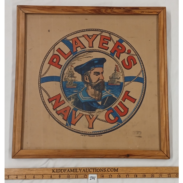 PLAYER'S NAVY CUT CIGARS FRAMED SIGN