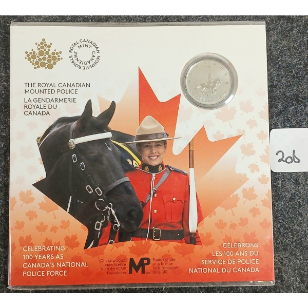 2020 RCM FINE SILVER $5 COIN - THE ROYAL CANADIAN MOUNTED PLACE