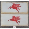 Image 1 : PAIR OF MOBIL GAS PUMP PLATES