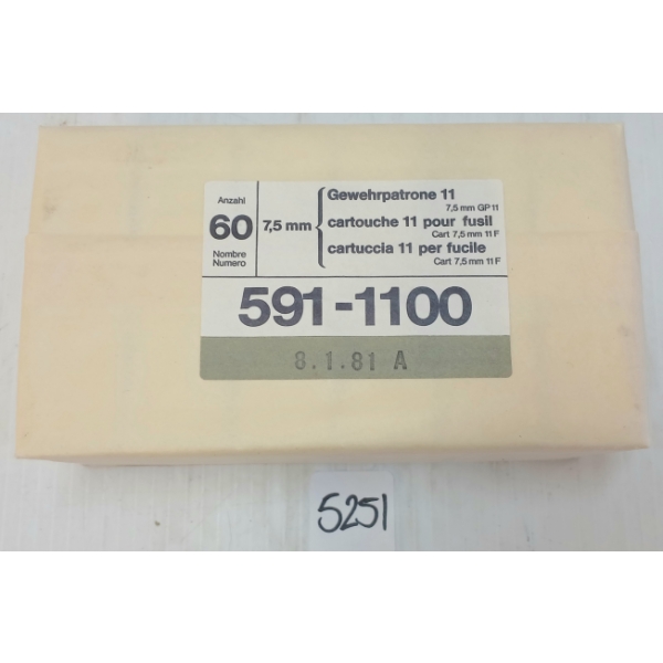 AMMO: QTY OF 7.5XSS SWISS - SEALED