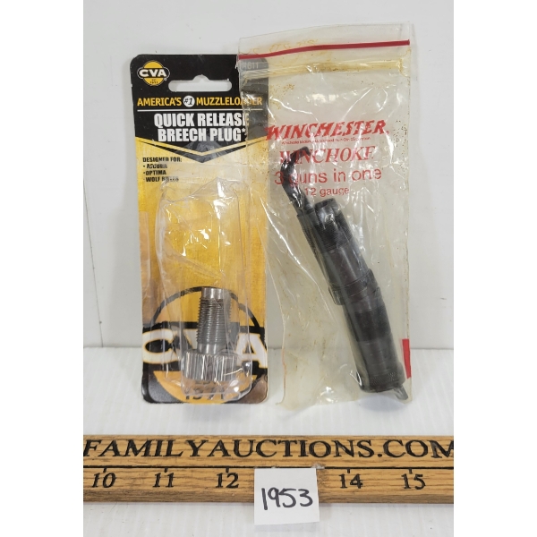 LOT OF 2 - CVA QUICK RELEASE BREECH PLUG - WINCHESTER 12GA CHOKES