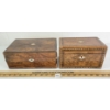 LOT OF 2 - TUNBRIDGE WARE TRINKET BOXES W/ MOTHER OF PEARL INLAY