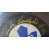 Image 4 : 1992 UTC NHL TORONTO MAPLE LEAFS ANDY BATHGATE HOCKEY CARD & PUCK - AUTOGRAOHED
