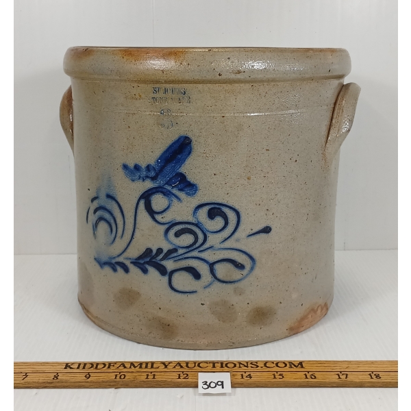 ST JOHNS STONEWARE 3GAL COBALT OPEN TOP CROCK