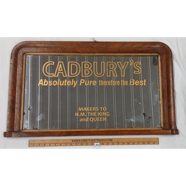 CADBURY'S ABSOLUTELY PURE FRAMED MIRROR SIGN