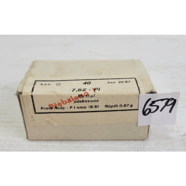 AMMO: 40X CZECHOSLONAKIAN 7.62X25MM W/ STRIPPER CLIPS - SEALED
