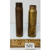 Image 1 : LOT OF 2 - WWII 20 MM BRASS SHELLS