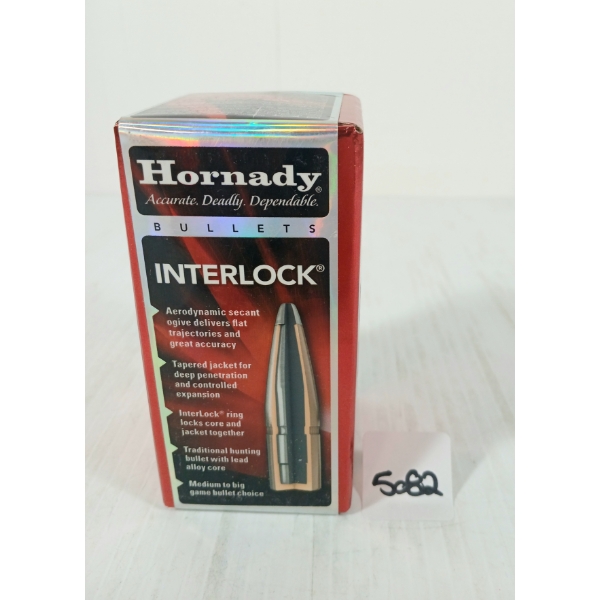 BULLETS: 100X HORNADY INTERLOCK 6MM - 100GR - BTSP - SEALED