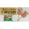 Image 1 : LOT OF 5 - ORANGE CRUSH PAPER FANS, HAT & DIET PEPSI / 7UP VENDING MACHINE BUTTON INSERTS