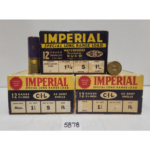 AMMO: 75X IMPERIAL 12 GA 2-3/4 IN 1-1/4 OZ NO 5 SHOT
