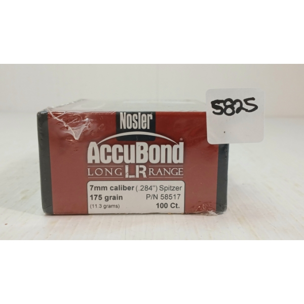 BULLETS: 100X NOSLER ACCUBOND 7MM - 175GR - SPITZER - SEALED
