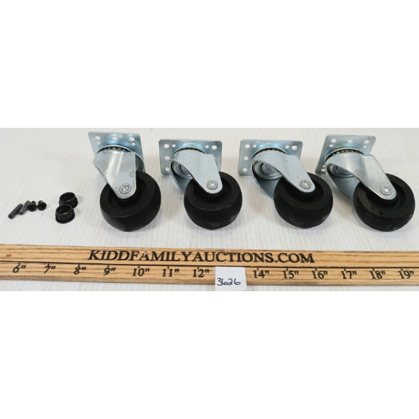 LOT OF 4 - SWIVEL WHEELS ON CASTERS