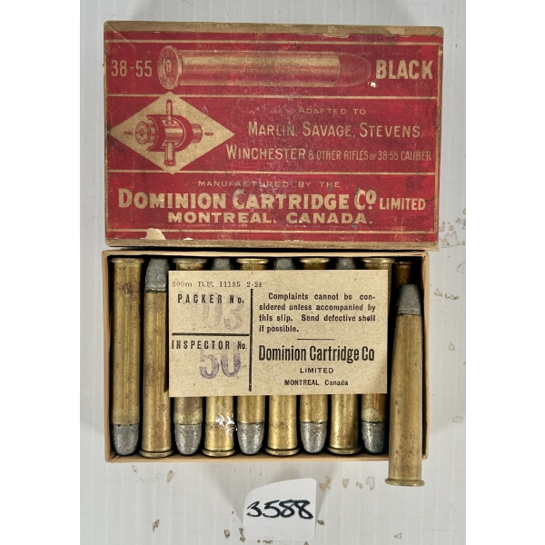 AMMO: 20X DC CO .38-55 WIN - LFP - BLACKPOWDER