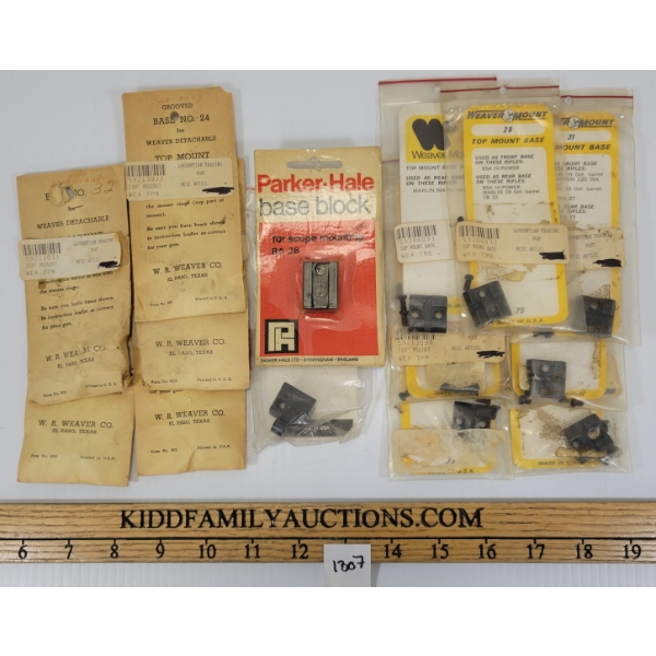 LOT OF 14 - SCOPE BASES - INCL WEAVER