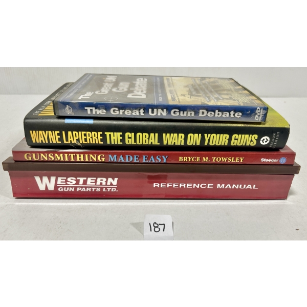 LOT OF 5 - GUNSMITHING & GUN POLITICS - BOOKS & DVD