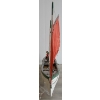 Image 3 : FOLK ART SAILBOAT BY UNKNOWN ARTIST - CLOTH & WOOD