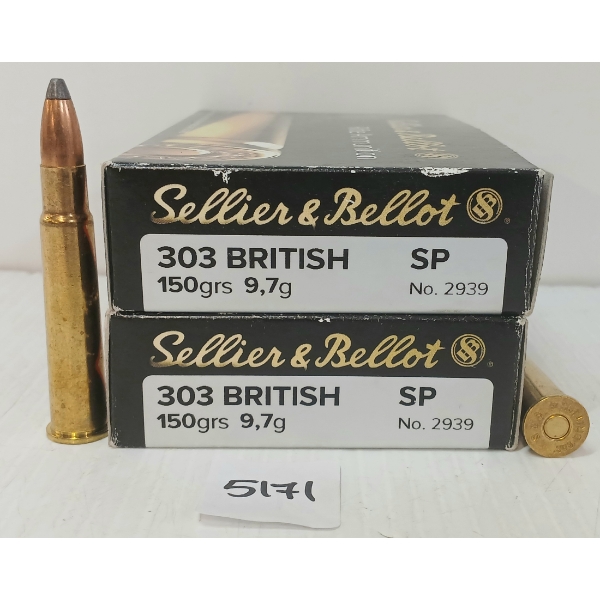 AMMO: 40X SELLIER & BELLOT .303 BRIT - 150GR - SP