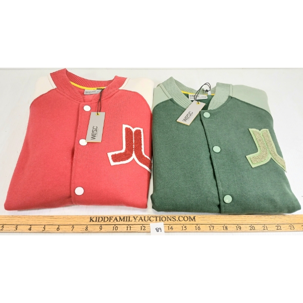 LOT OF 2 - WESC BALKER MEN'S MEDIUM BASEBALL JACKETS