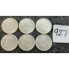 Image 2 : LOT OF 6 - 1968 CDN 25 CENT COINS