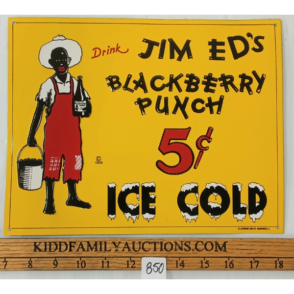 JIM ED'S BLACKBERRY PUNCH - SST EMBOSSED SIGN