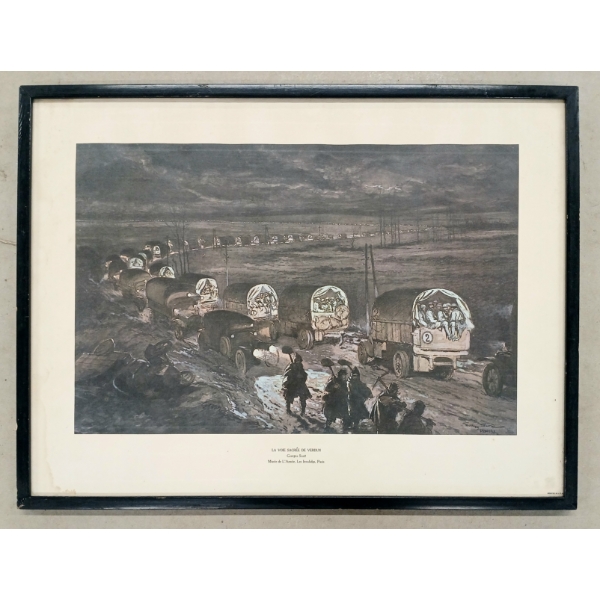 WWI "LA VOIE SACREE DE VERDUN" - FRAMED PRINT