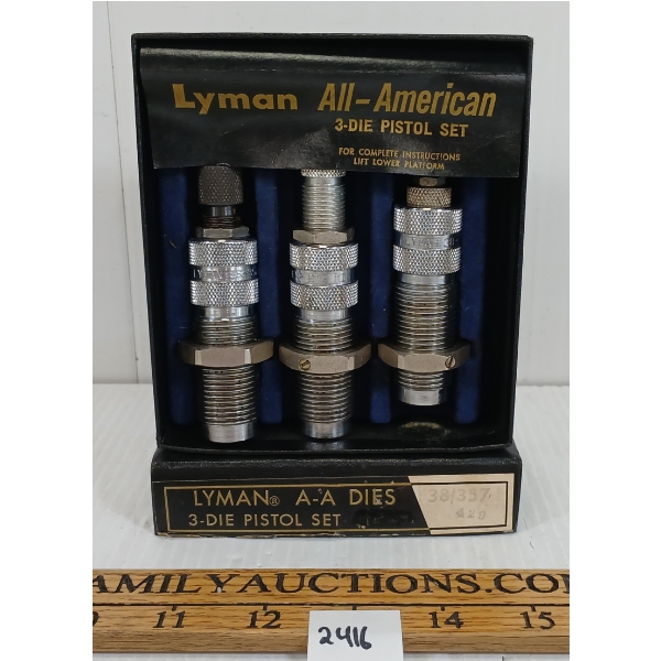 LYMAN 38/357 THREE DIE PISTOL SET
