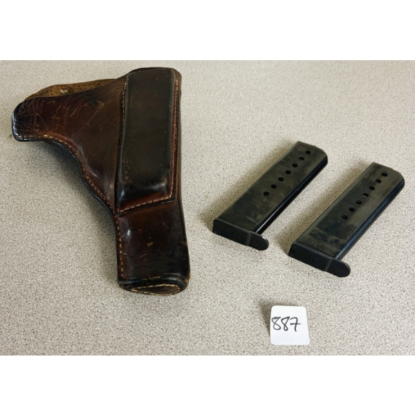LOT OF 3 - WALTHER P.38 HOLSTER & MAGS - 9 MM