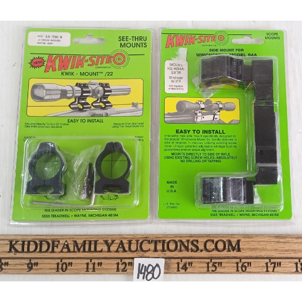 LOT OF 2 - KWIK-SITE WINCHESTER 94 SIDE MOUNT & SEE-THRU MOUNTS