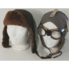Image 1 : LOT OF 2 - PILOT'S HATS W/ AVIATOR GOGGLES