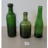 Image 3 : LOT OF 3 - GREEN TINT EMBOSSED BOTTLES - INCL SODA WATER, MASON BEVERAGES, ETC.