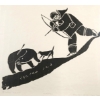 Image 2 : "BEAR HUNT" BY JUANISIALUK IRQUMIA (1912 - 1977) - STONECUT