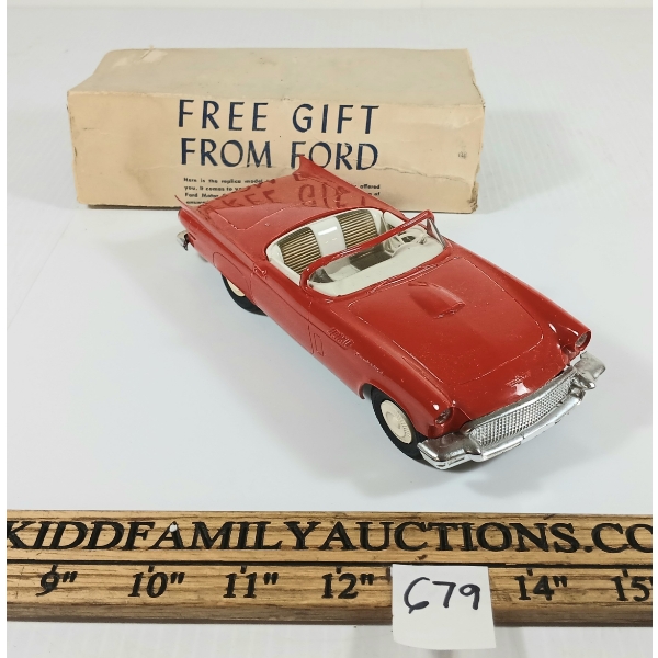 1957 FORD THUNDERBIRD FRICTION POWERED MODEL W/ BOX