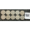 Image 1 : LOT OF 10 - 1940-1962 CDN 10 CENT COINS