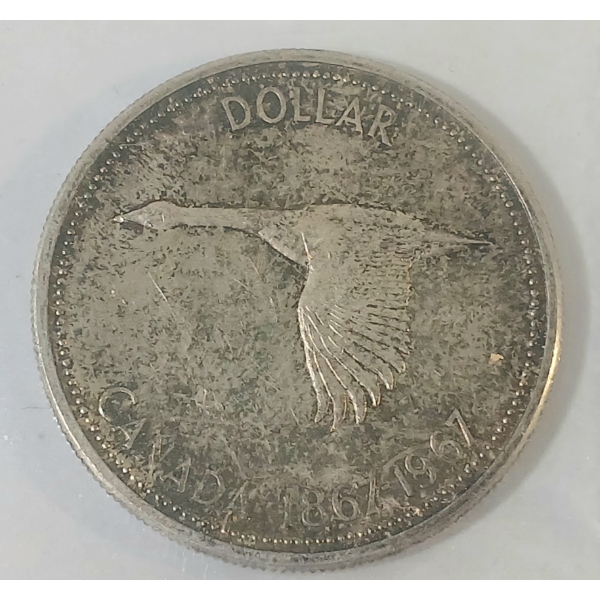 1967 CDN SILVER DOLLAR - CCCS GRADED