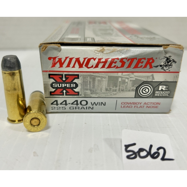 AMMO: 50X WINCHESTER .44-40 WIN - 225 GR LFN